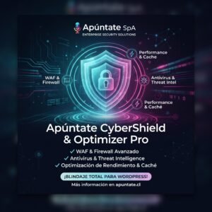 Apúntate CyberShield & Optimizer Pro (Suite de Ciberseguridad, WAF, Antivirus & Caché)